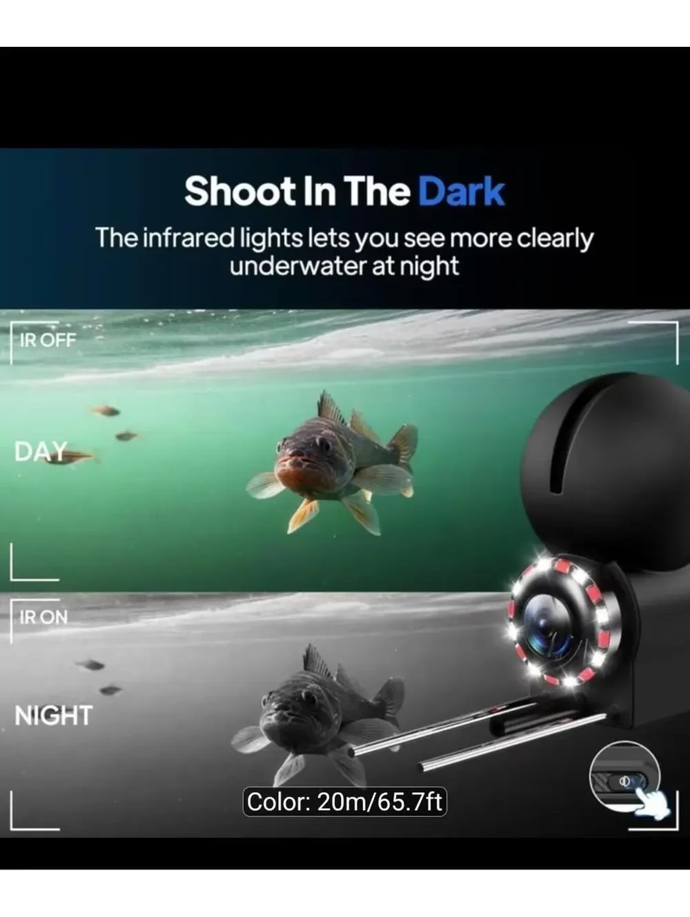 Upgrade] NO.1 HD 1080P Underwater Fishing Camera 7'' - w/10,